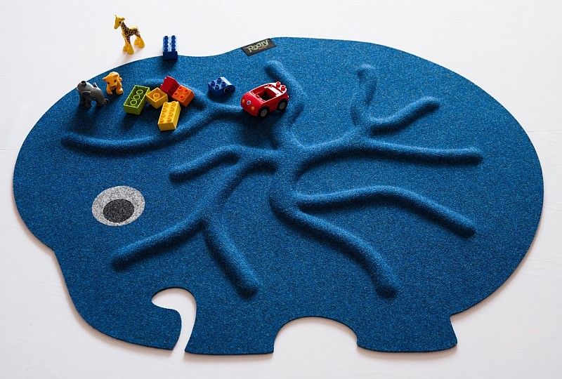 Kořenový koberec RootyRUG KIDS – Elephant Blue - obrázek 2