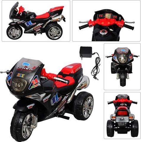 Dětská elektrická motorka RR1000 - černá - obrázek 12