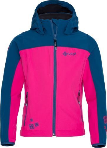 Kilpi Dětská softshellová bunda KILPI ELIA-J růžová/modrá 164 - obrázek 1