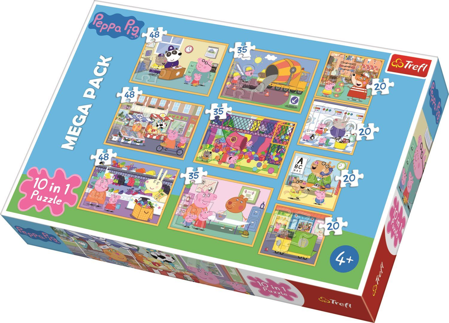 TREFL Puzzle Prasátko Peppa 10v1 - obrázek 1