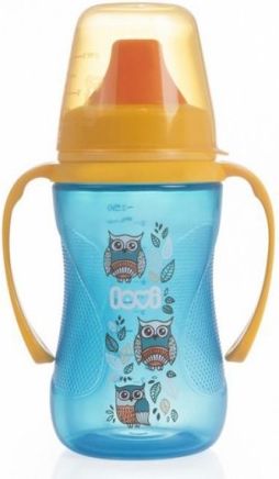 Lahvička/hrníček LOVI - 250ml - Nekapající hrníček - tyrkysový /žlutý náustek - obrázek 1