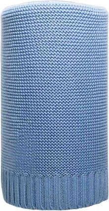Bambusová pletená deka NEW BABY 100x80 cm modrá, Modrá - obrázek 1