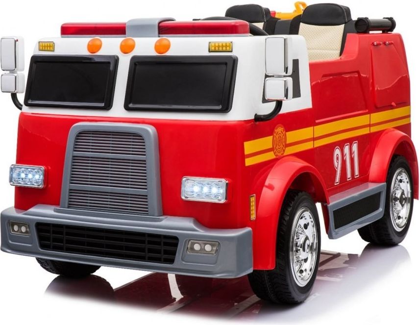Elektrické autíčko pro 2 děti Hasiči 4x4 s hasicí soupravou - obrázek 1