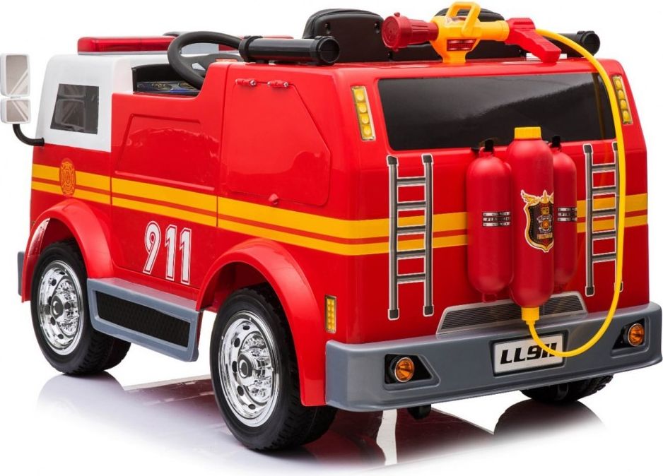 Elektrické autíčko pro 2 děti Hasiči 4x4 s hasicí soupravou - obrázek 5