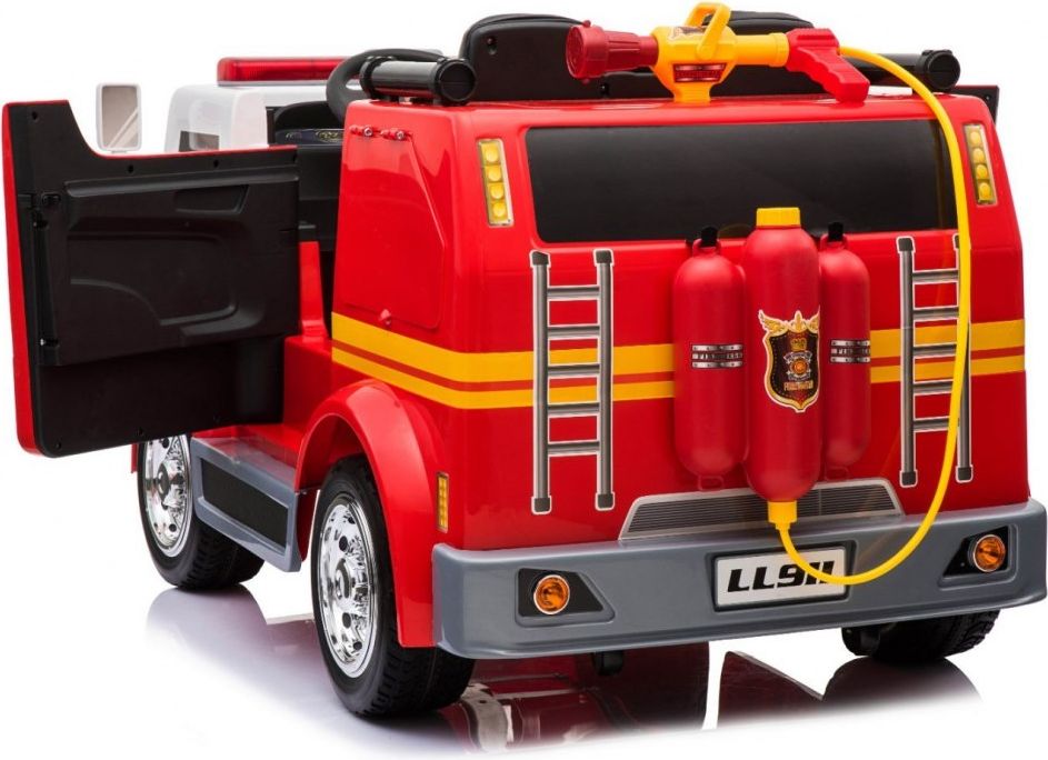 Elektrické autíčko pro 2 děti Hasiči 4x4 s hasicí soupravou - obrázek 7