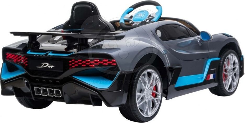 Elektrické auto Bugatti Divo - šedé - obrázek 9