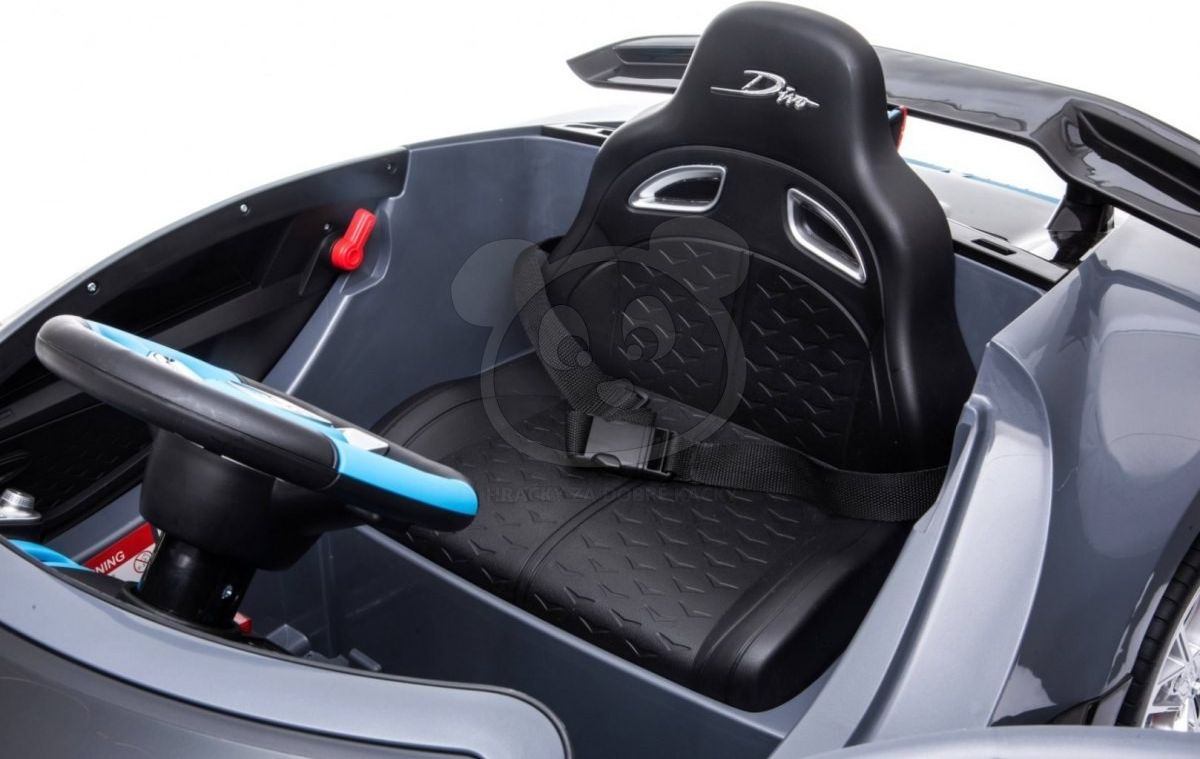 Elektrické auto Bugatti Divo - šedé - obrázek 15
