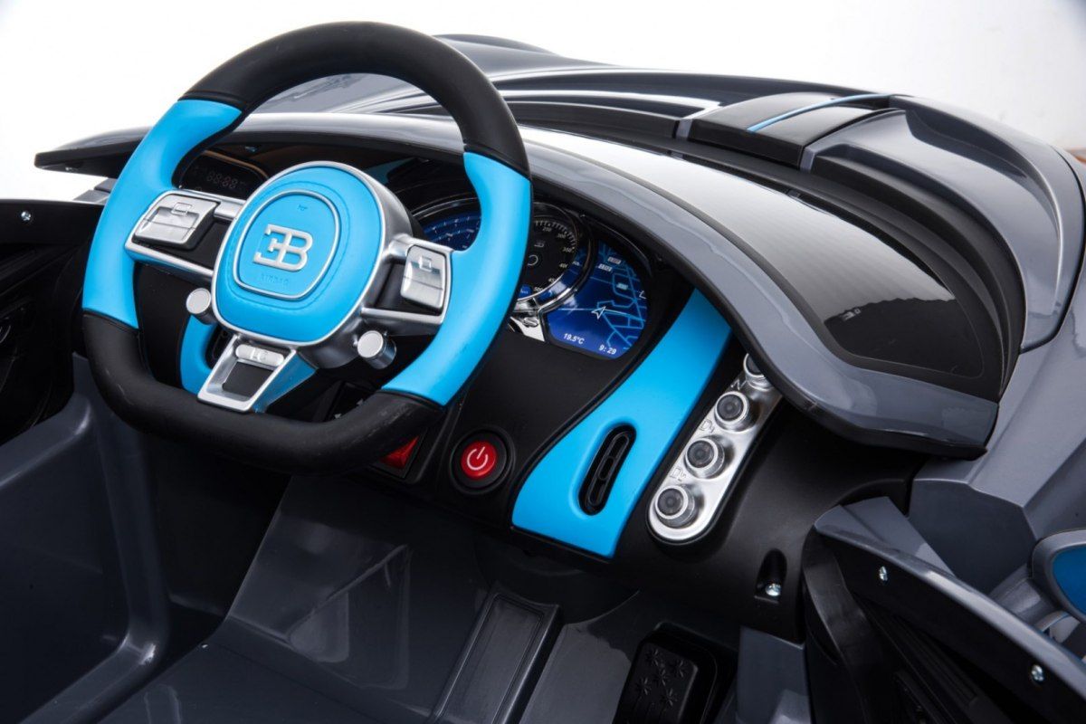 Elektrické auto Bugatti Divo - šedé - obrázek 12