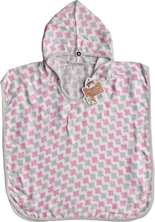 XKKO BMB Bambusové mušelínové pončo - Scandinavian Cross Pink Velikost 2 - obrázek 1