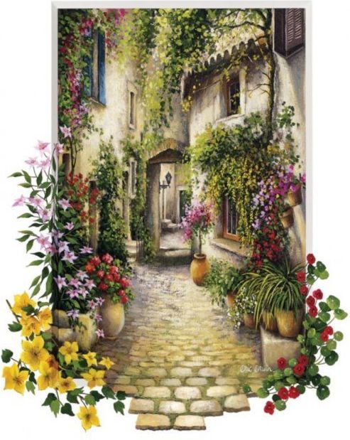 Art puzzle Puzzle Květinová ulička 500 dílků - obrázek 1