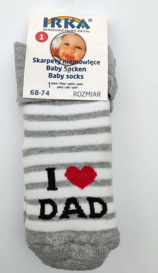 Froté ponožky pruhované velikost 1 Pinokio Deluxe I Love Dad - obrázek 1
