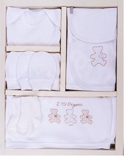 Sada do porodnice 10ks Kitikate Organic White - obrázek 1