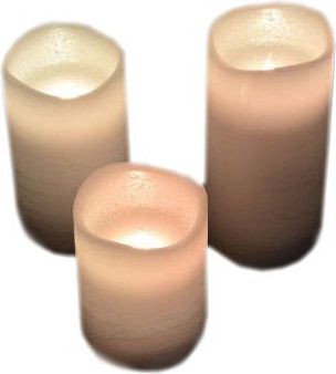 Nexos 33486 Dekorativní LED sada - 3 voskové svíčky - bílá - obrázek 5