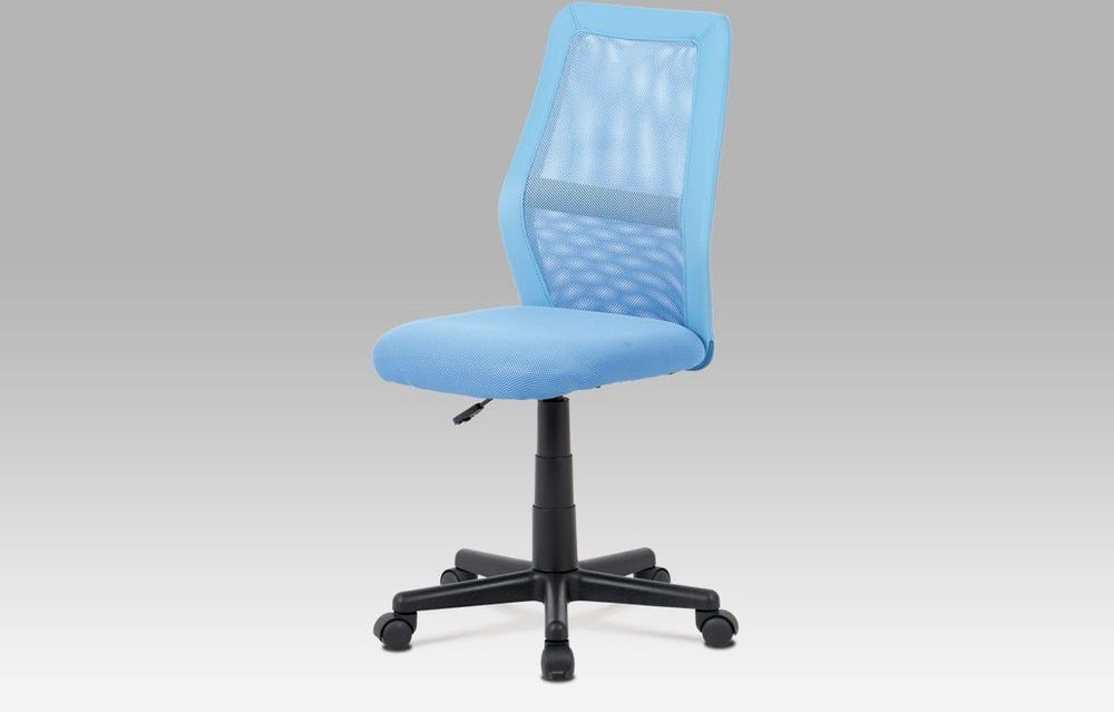 Kancelářská židle modrá v kombinaci látky MESH a ekokůže KA-V101 BLUE - obrázek 1