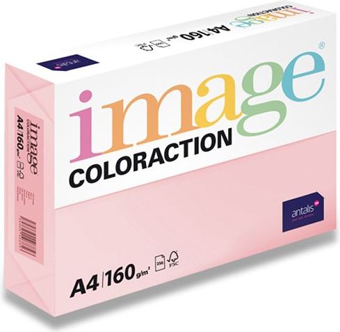 Image Barevný papír Coloraction Pastelově růžová A4, 160 g, 250 listů - obrázek 1