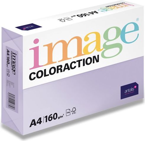 Image Barevný papír Coloraction Pastelově fialová A4, 160 g, 250 listů - obrázek 1