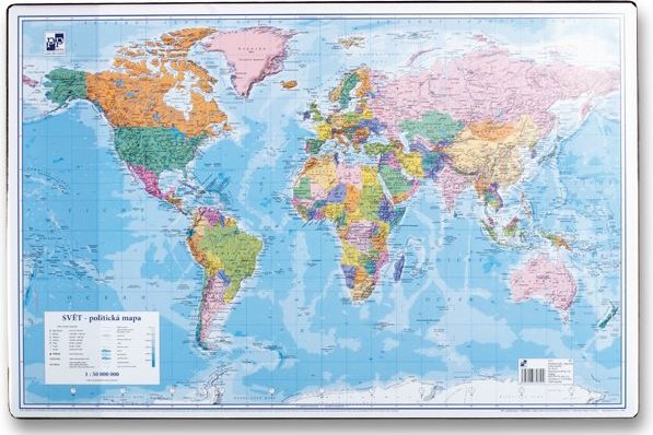 Karton P+P Podložka na stůl - mapa světa 60 x 40 cm - obrázek 1