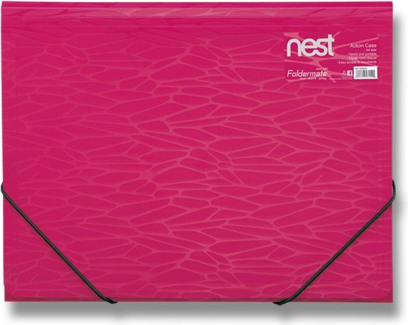 Foldermate Tříchlopňové desky s gumou Nest růžové - obrázek 1