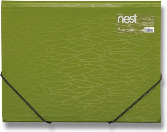 Foldermate Tříchlopňové desky s gumou Nest olivově zelená - obrázek 1