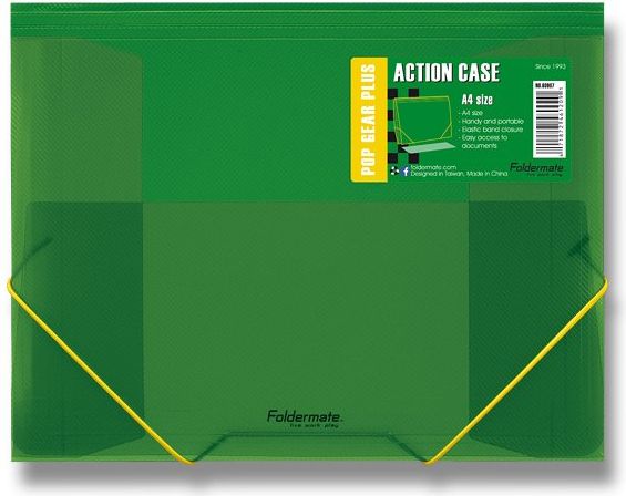 Foldermate Tříchlopňové desky s gumou Pop Gear Plus zelená - obrázek 1