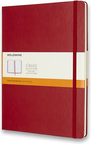 Moleskine Zápisník - tvrdé desky červený B5, 96 listů  linkovaný - obrázek 1