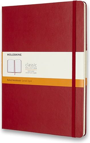 Moleskine Zápisník - tvrdé desky červený B5, 96 listů linkovaný - obrázek 1