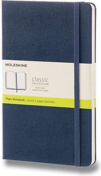 Moleskine Zápisník - tvrdé desky modrý A5, 120 listů  čistý - obrázek 1