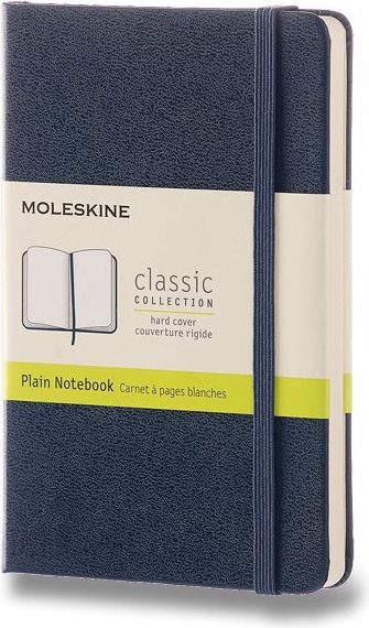 Moleskine Zápisník - tvrdé desky modrý A6, 96 listů čistý - obrázek 1