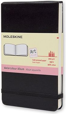 Moleskine Skicář Watercolour Album S, černý A6, 30 listů - obrázek 1