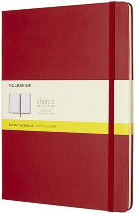 Moleskine Zápisník - tvrdé desky XL, čtverečkovaný, červený B5, 96 listů - obrázek 1