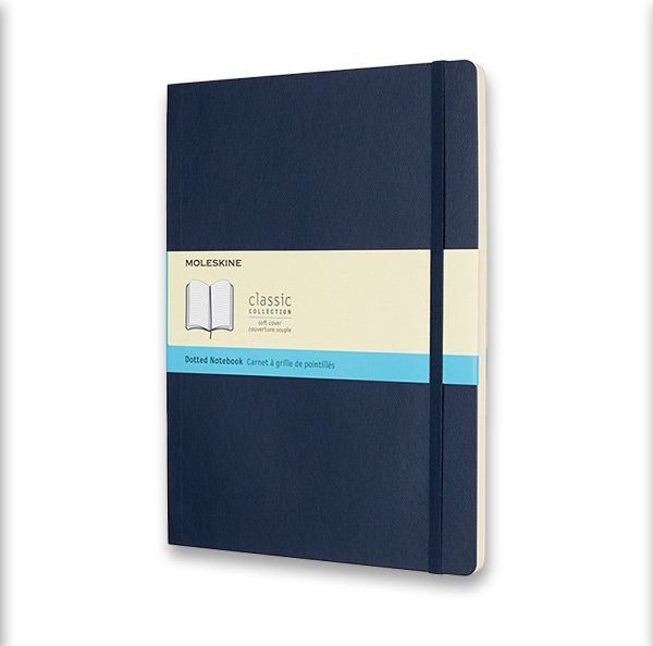 Moleskine Zápisník - měkké desky modrý B5, 96 listů  tečkovaný - obrázek 1