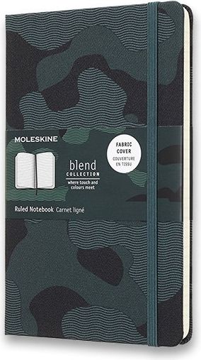 Moleskine Zápisník Nomad Blend - tvrdé desky zelený A5, 120 listů linkovaný - obrázek 1