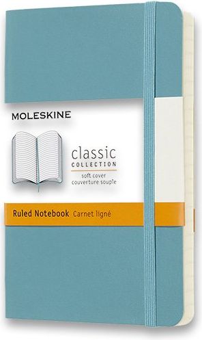 Moleskine Zápisník - měkké desky tyrkysový A6, 96 listů  linkovaný - obrázek 1