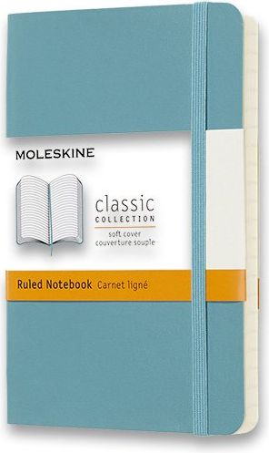 Moleskine Zápisník - měkké desky tyrkysový A6, 96 listů linkovaný - obrázek 1