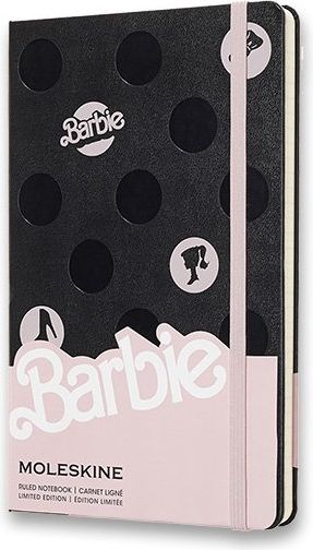 Moleskine Zápisník Barbie - tvrdé desky L, linkovaný, Puntíky A5, 120 listů - obrázek 1