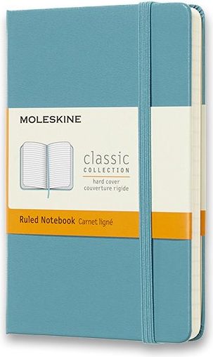 Moleskine Zápisník - tvrdé desky tyrkysový A6, 96 listů  linkovaný - obrázek 1
