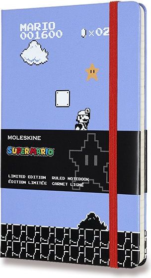 Moleskine Zápisník Super Mario L, linkovaný, modrý A5, 120 listů - obrázek 1