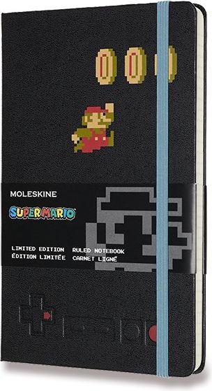 Moleskine Zápisník Super Mario L, linkovaný, černý A5, 120 listů - obrázek 1