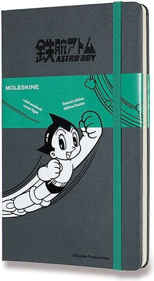 Moleskine Zápisník Astro Boy L, linkovaný, tmavě šedý A5, 120 listů - obrázek 1