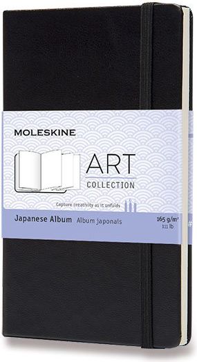 Moleskine Skicář Japanese Album - tvrdé desky S, černý čistý - obrázek 1