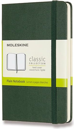 Moleskine Zápisník - tvrdé desky tm. zelený A6, 96 listů čistý - obrázek 1