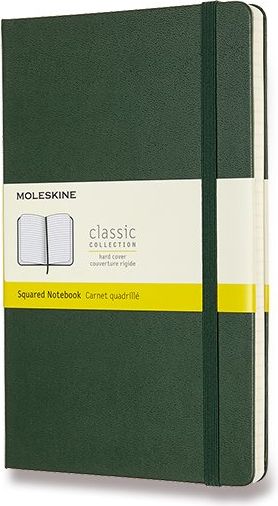 Moleskine Zápisník - tvrdé desky tm. zelený A5, 120 listů  čtverečkovaný - obrázek 1