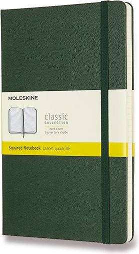 Moleskine Zápisník - tvrdé desky tm. zelený A5, 120 listů čtverečkovaný - obrázek 1