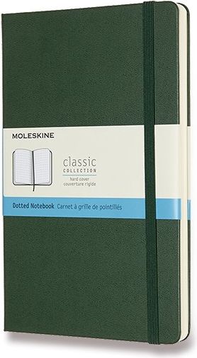Moleskine Zápisník - tvrdé desky tm. zelený A5, 120 listů tečkovaný - obrázek 1