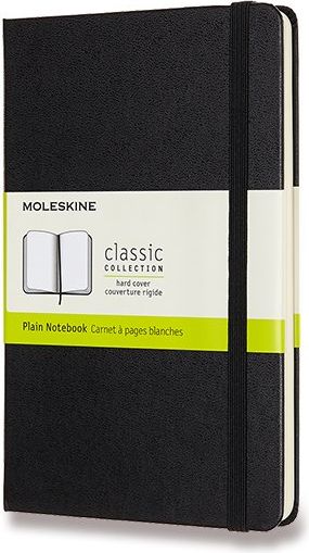 Moleskine Zápisník - tvrdé desky černý C6, 104 listů čistý - obrázek 1