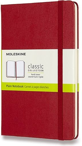 Moleskine Zápisník - tvrdé desky červený C6, 104 listů čistý - obrázek 1