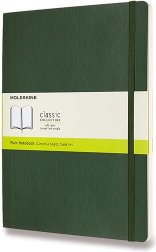 Moleskine Zápisník - měkké desky tm. zelený B5, 96 listů čistý - obrázek 1