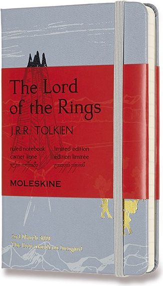Moleskine Zápisník Lord Of Rings - tvrdé desky S, linkovaný, šedý A6, 96 listů - obrázek 1