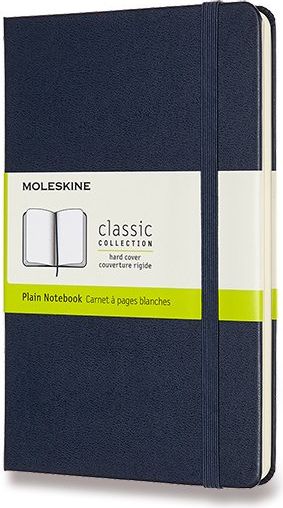 Moleskine Zápisník - tvrdé desky modrý C6, 104 listů čistý - obrázek 1