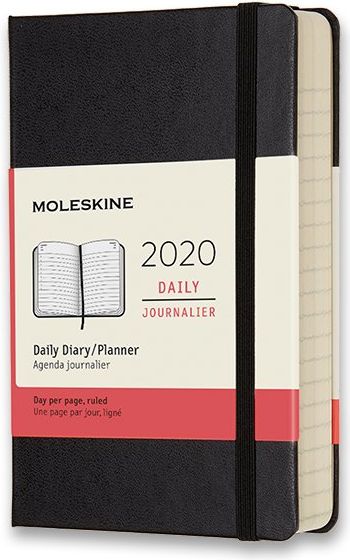Moleskine Diář 2020 - tvrdé desky černý denní A6 - obrázek 1